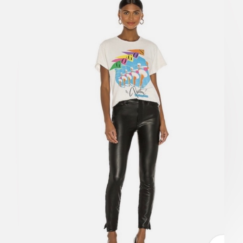 MOTHER the high waisted Vamp in vegan leather. Size 24